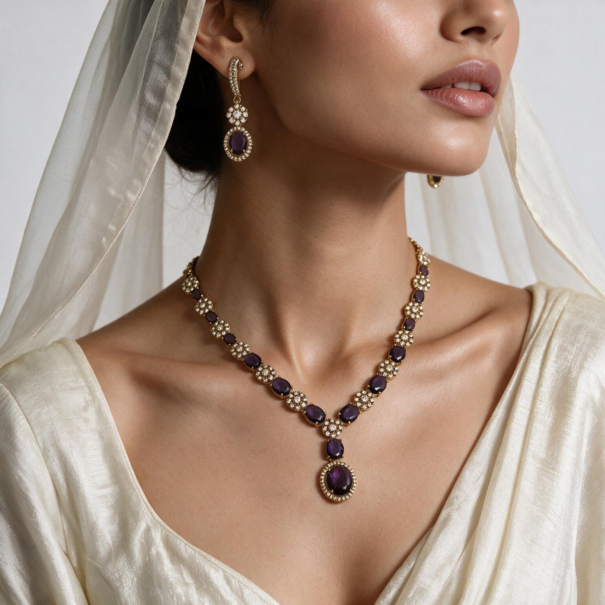 American Diamond Jewelry Set