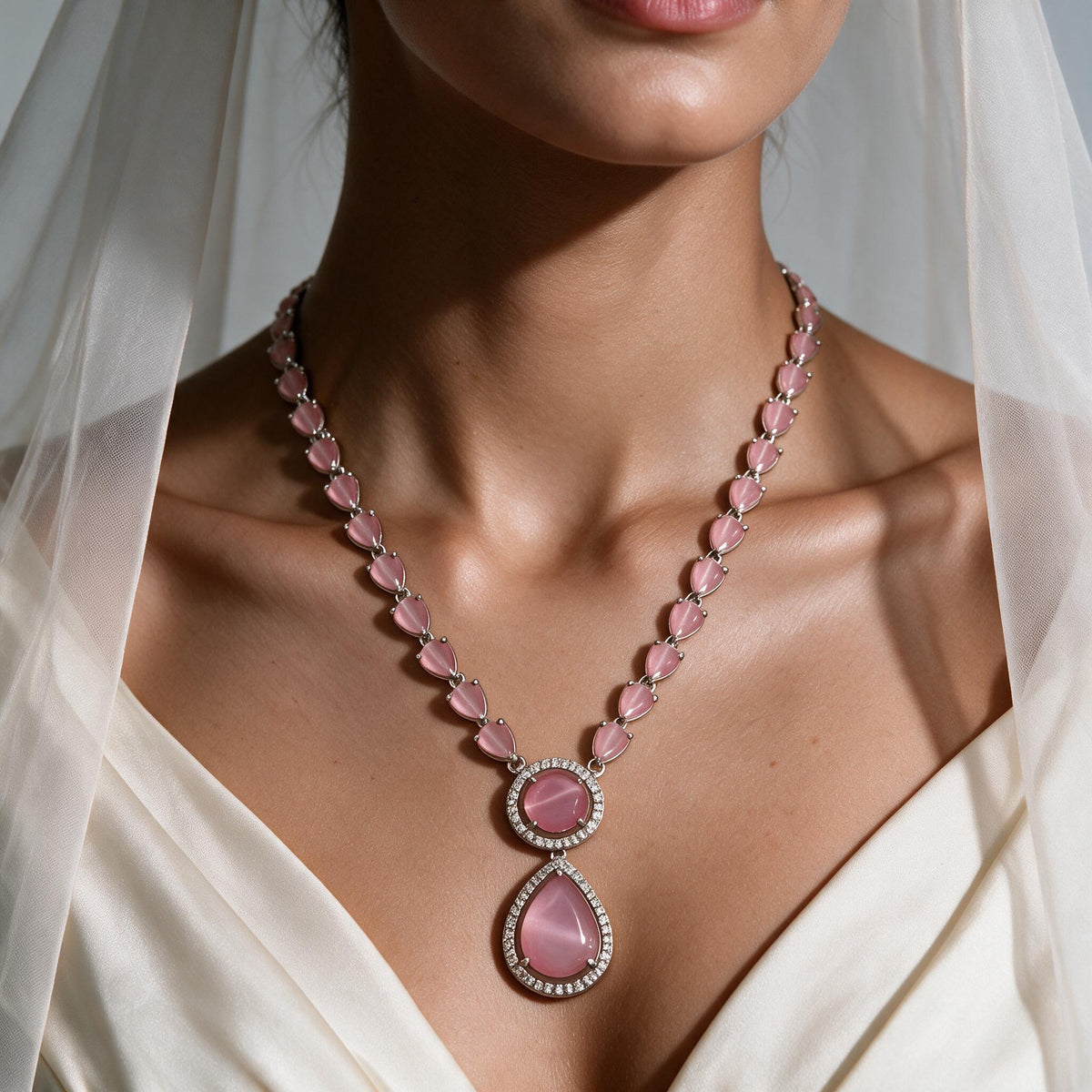 American diamond necklace