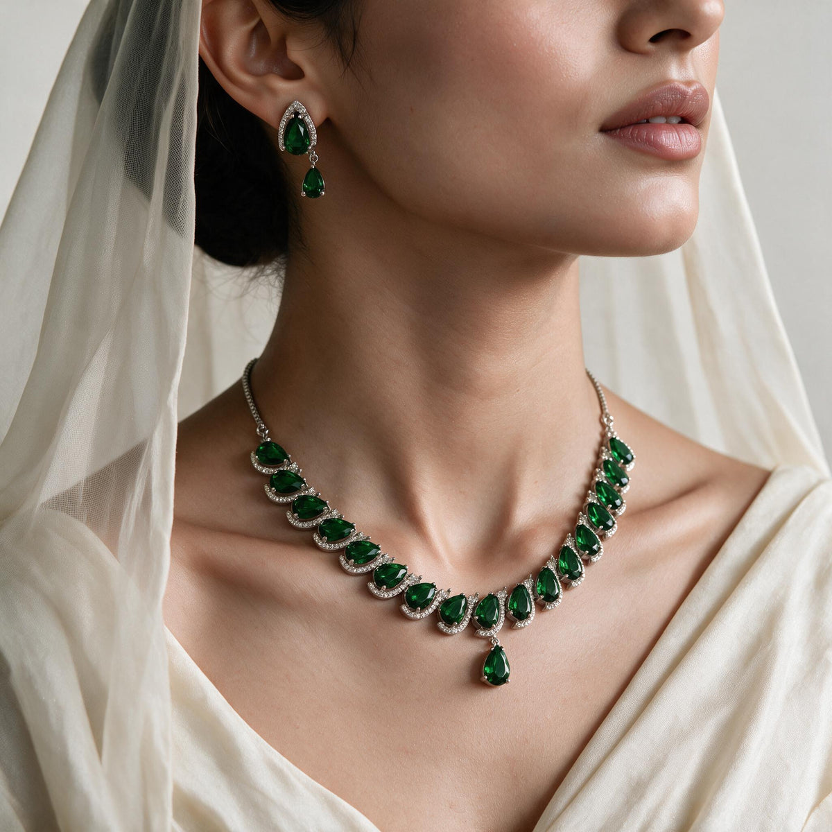 American Diamond Jewelry Set