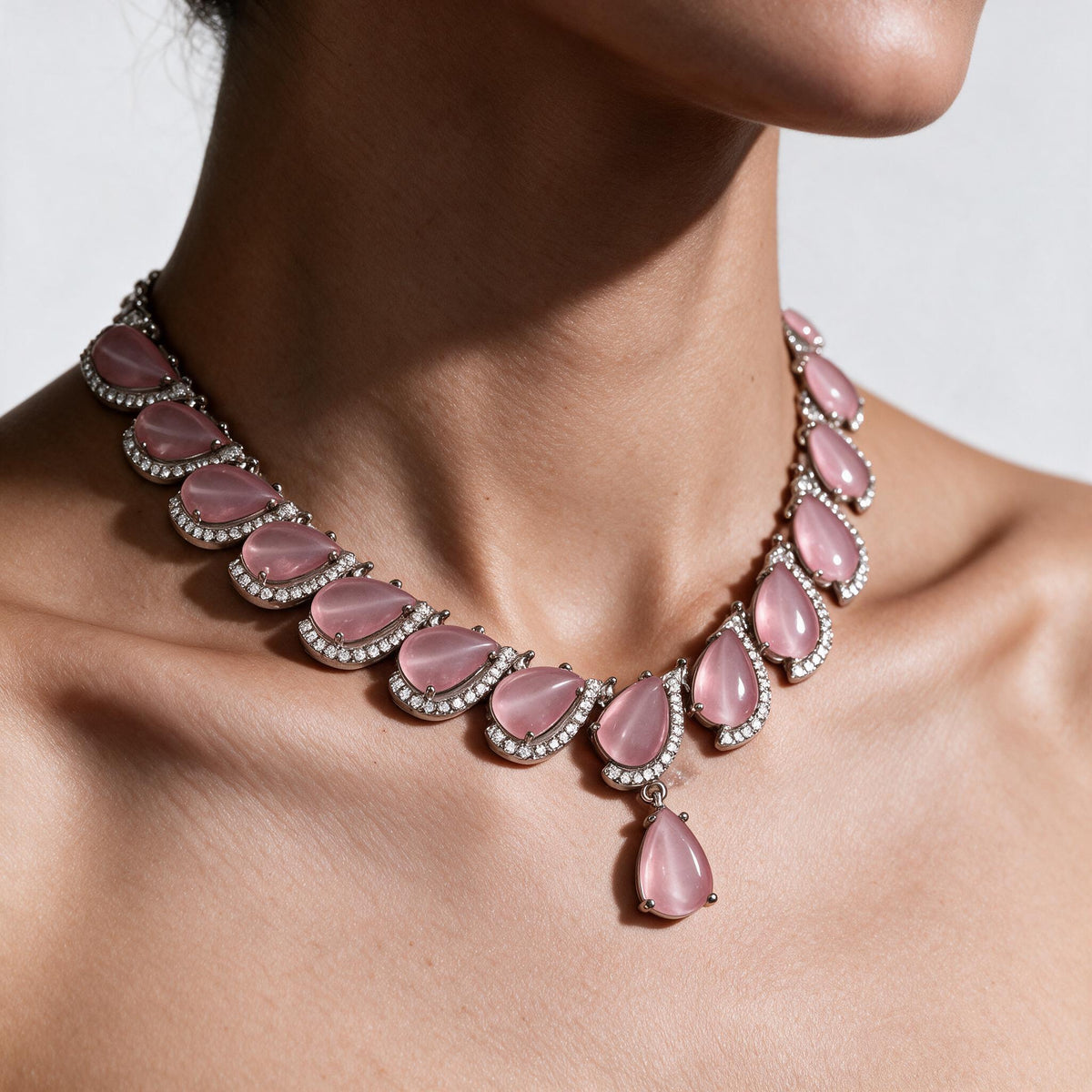 American Diamond Jewellery Set