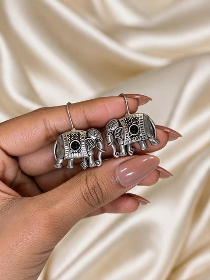traditional elephant earrings