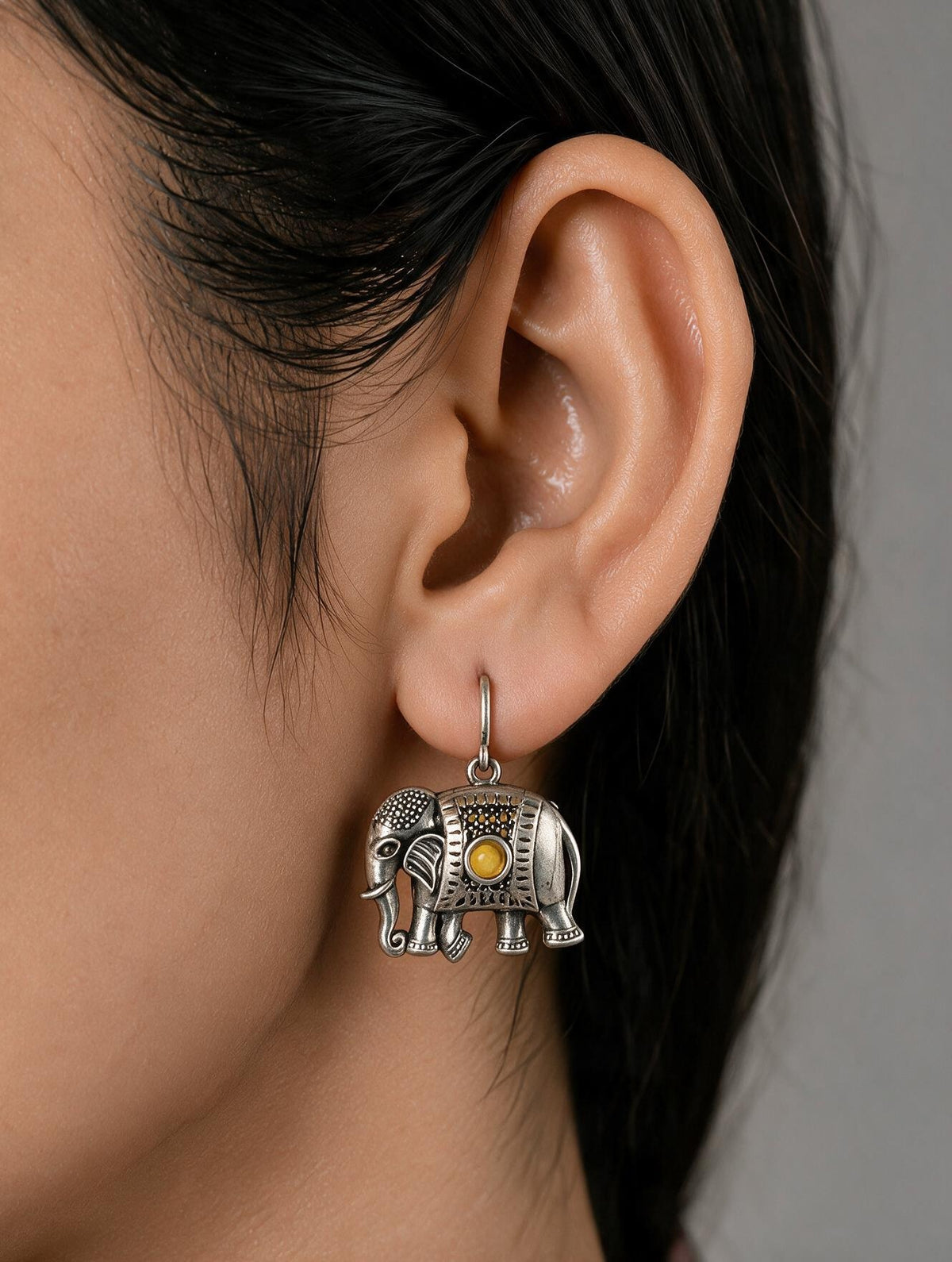 elephant designer earrings