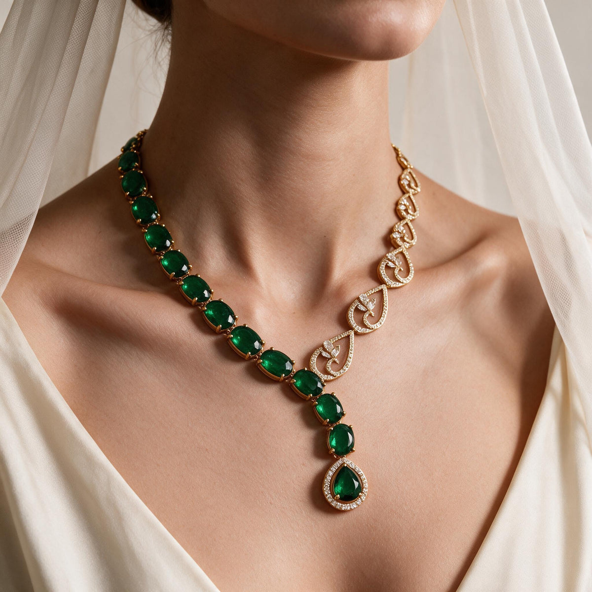 American Diamond Jewellery Set