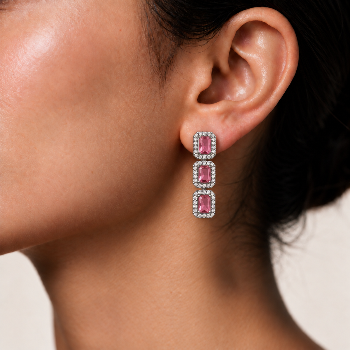 Pink AD necklace set
