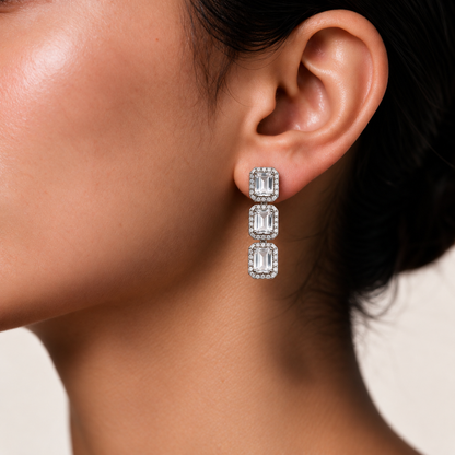 American Diamond silver necklace
