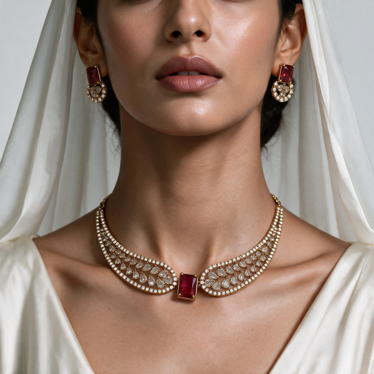 Diamond Look Jewellery Set