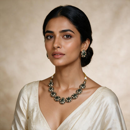 Indian necklace and earrings set