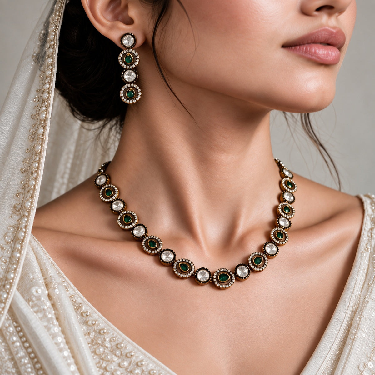 American diamond jewellery set