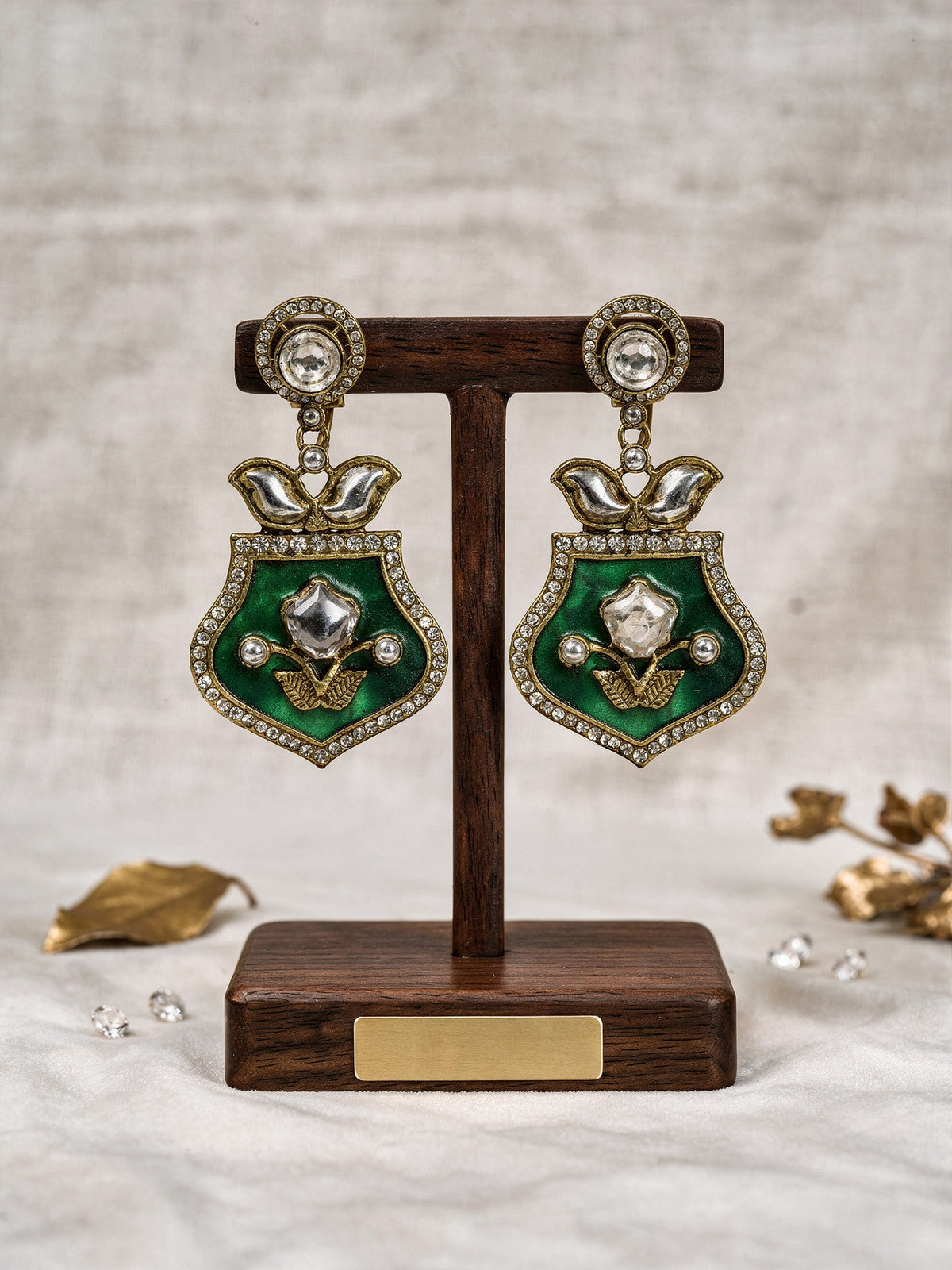 Kundan stud earrings