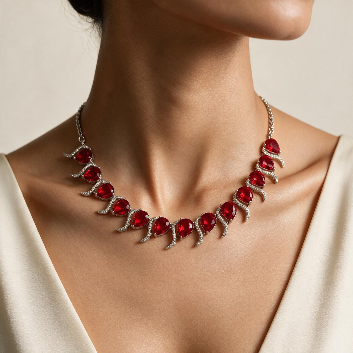 American Diamond Jewellery Set