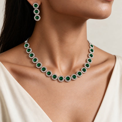 Stylish American Diamond Necklace Set