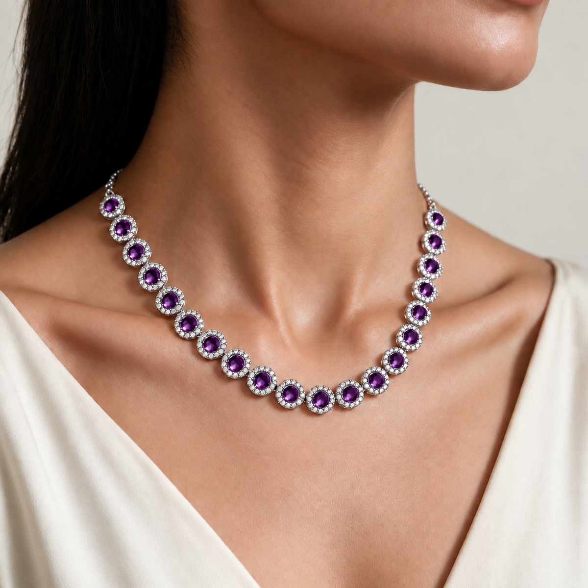 American diamond necklace set