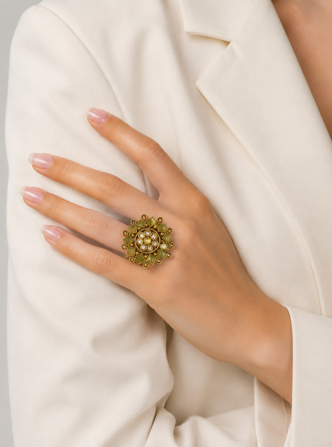Olive Crest Ring
