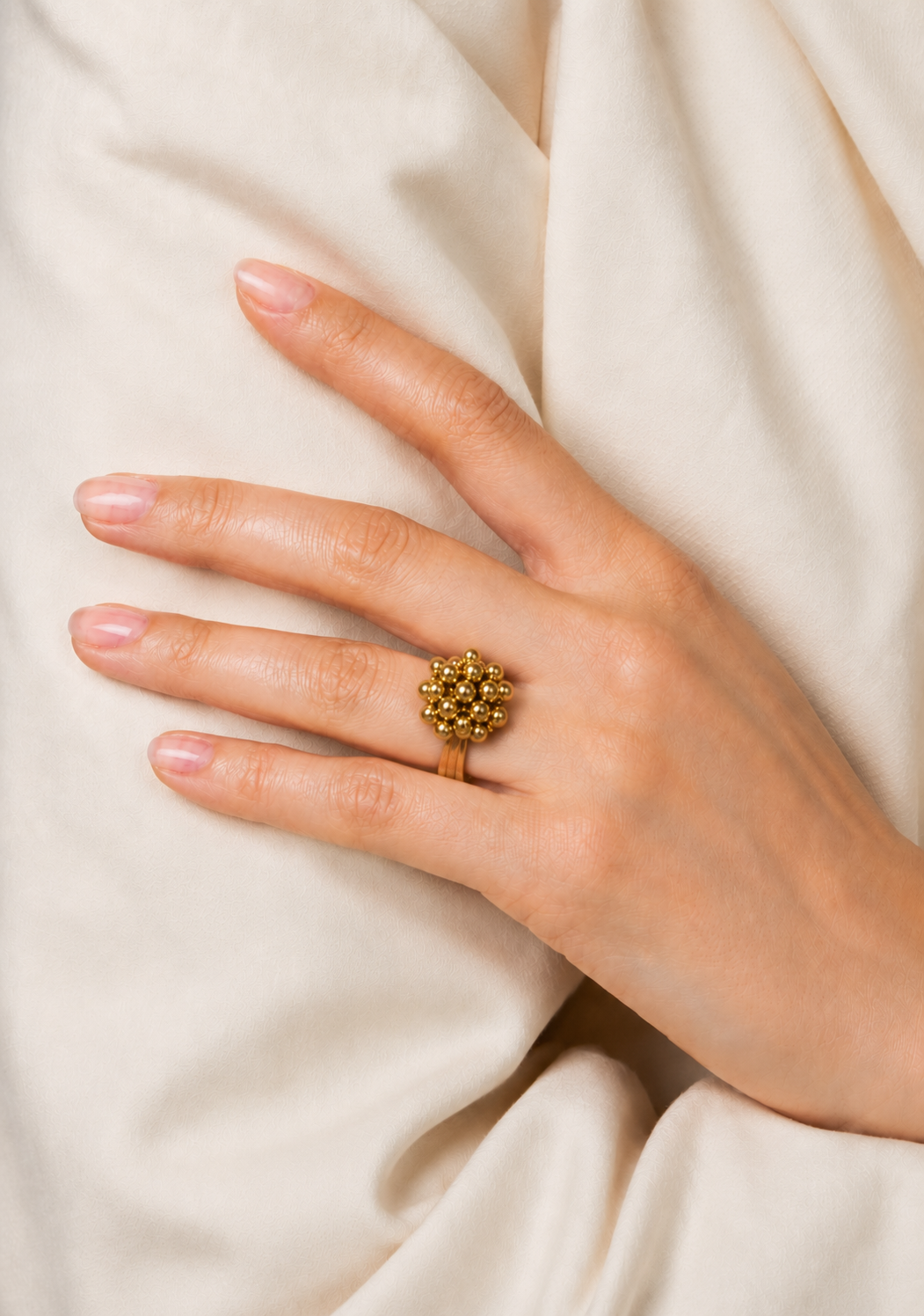 Ghungroo Cluster Ring- Golden