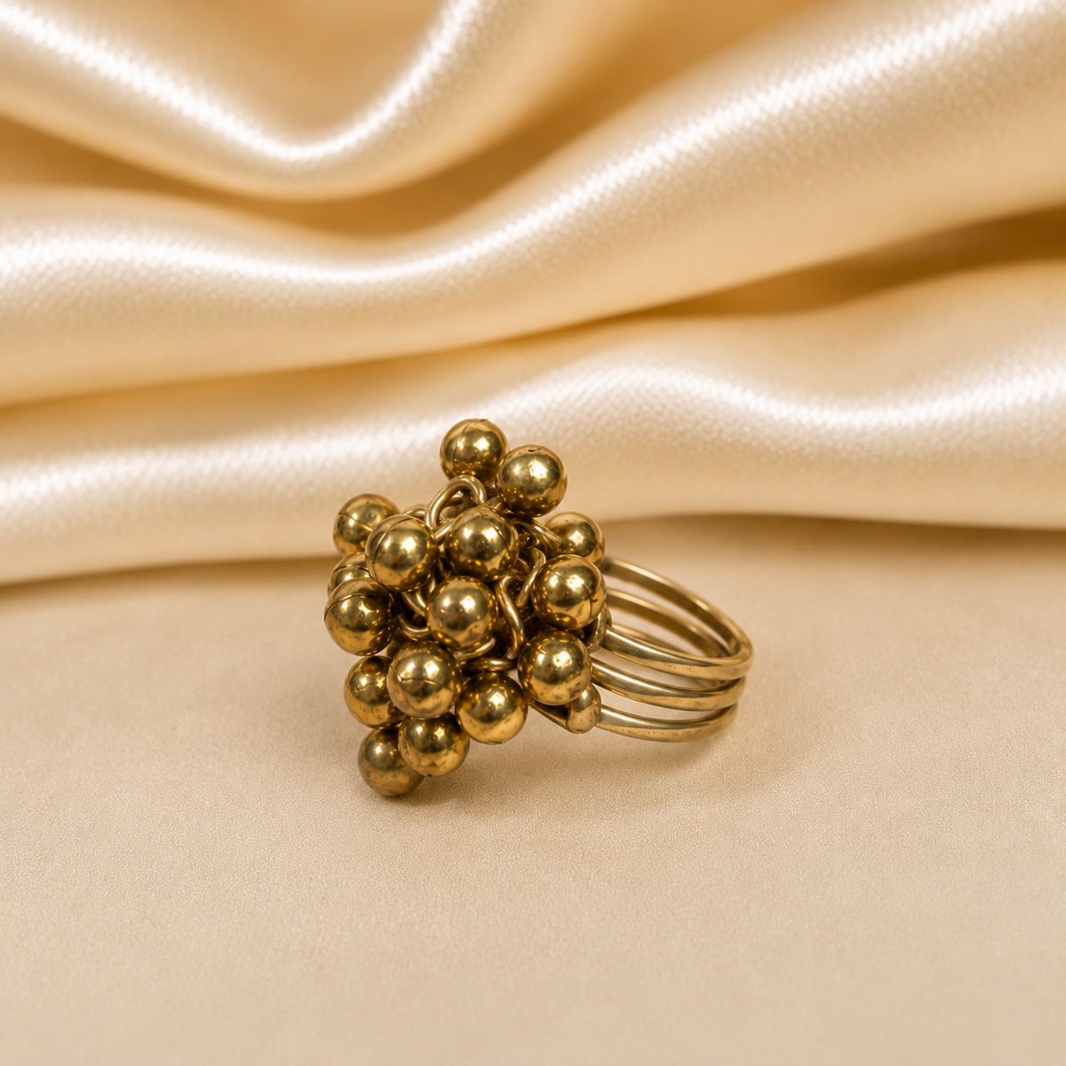Ghungroo Cluster Ring- Golden