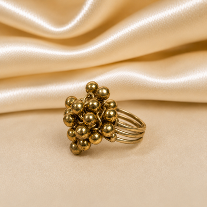 Ghungroo Cluster Ring- Golden