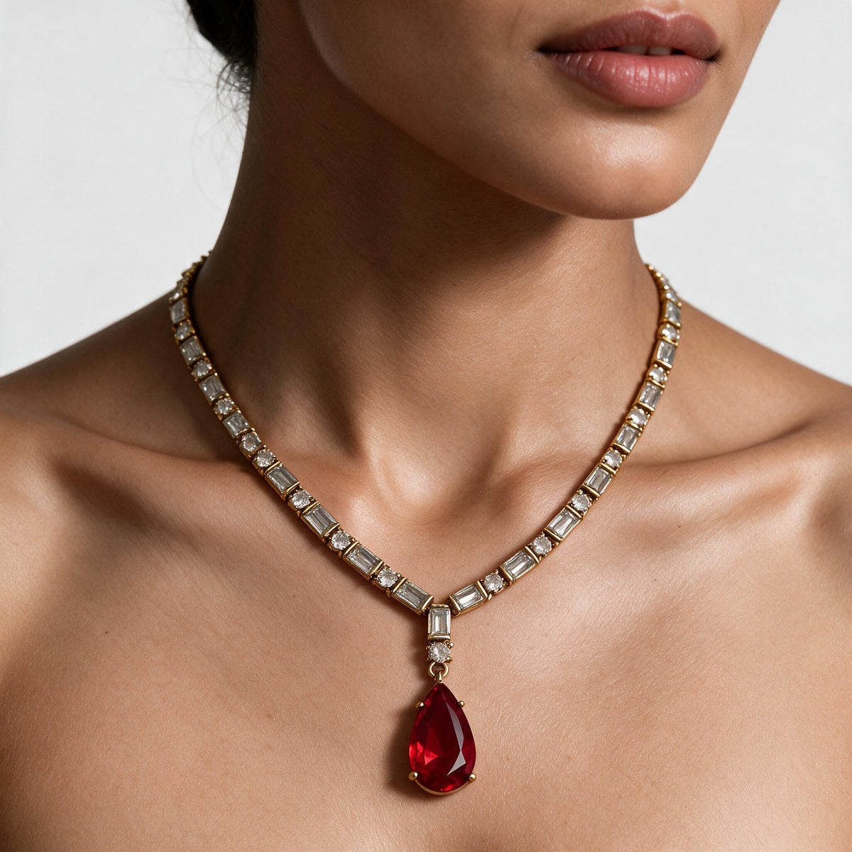 American Diamond Necklace Set