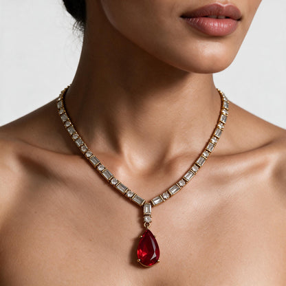 American Diamond Necklace Set